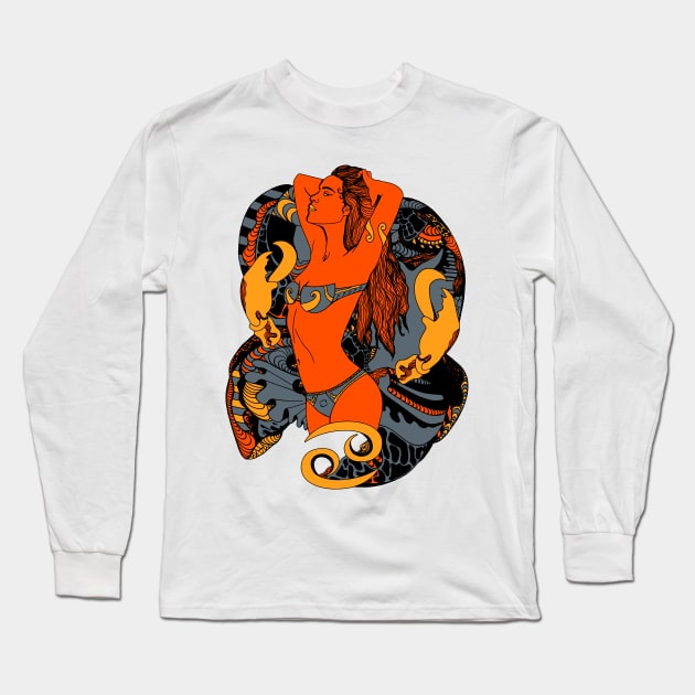 Orangrey Cancer Beauty Long Sleeve T-Shirt by kenallouis